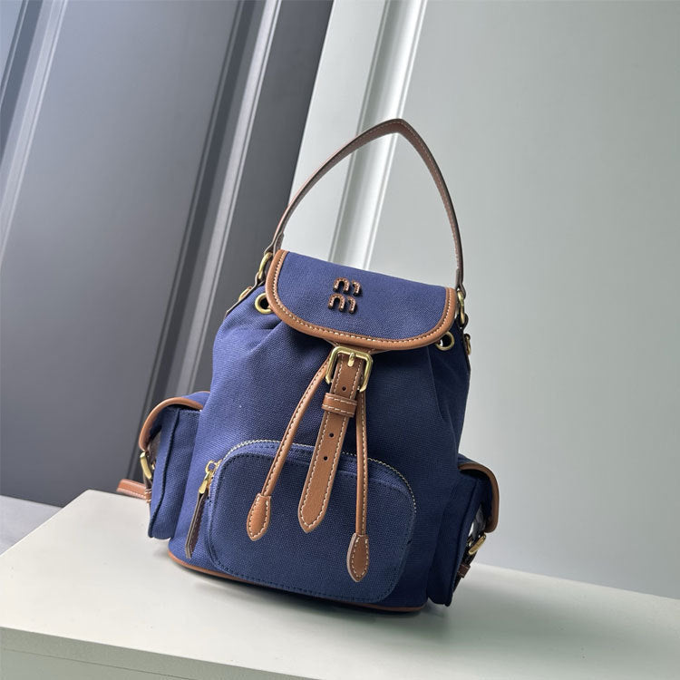 m缪家新款双肩包学院风复古背包日韩包包ins网红同款男女休闲帆布