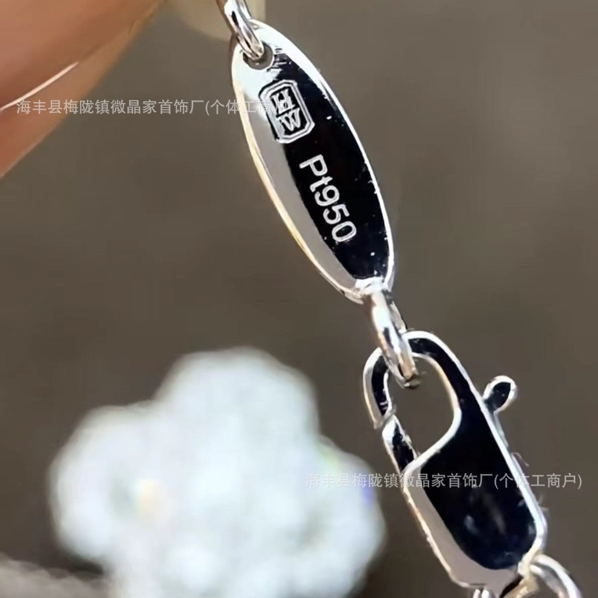 高版四叶草loop纯银项链满钻S925银轻奢小众女高级气质新爆设计感