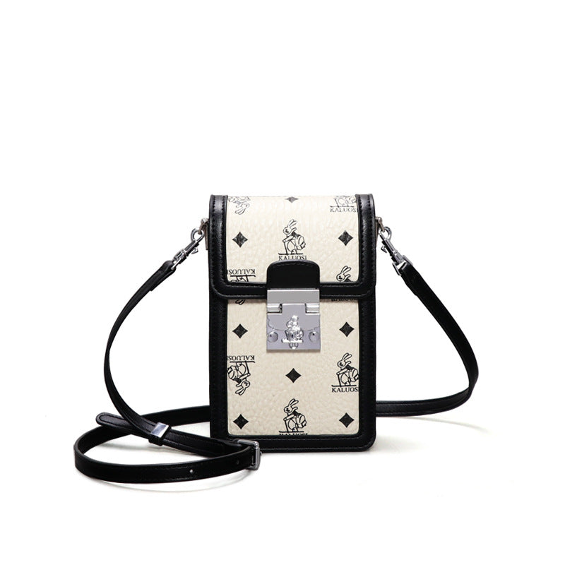 新款兔兔小巧轻便竖款手机包休闲潮流印花女包简约单肩斜挎零钱包