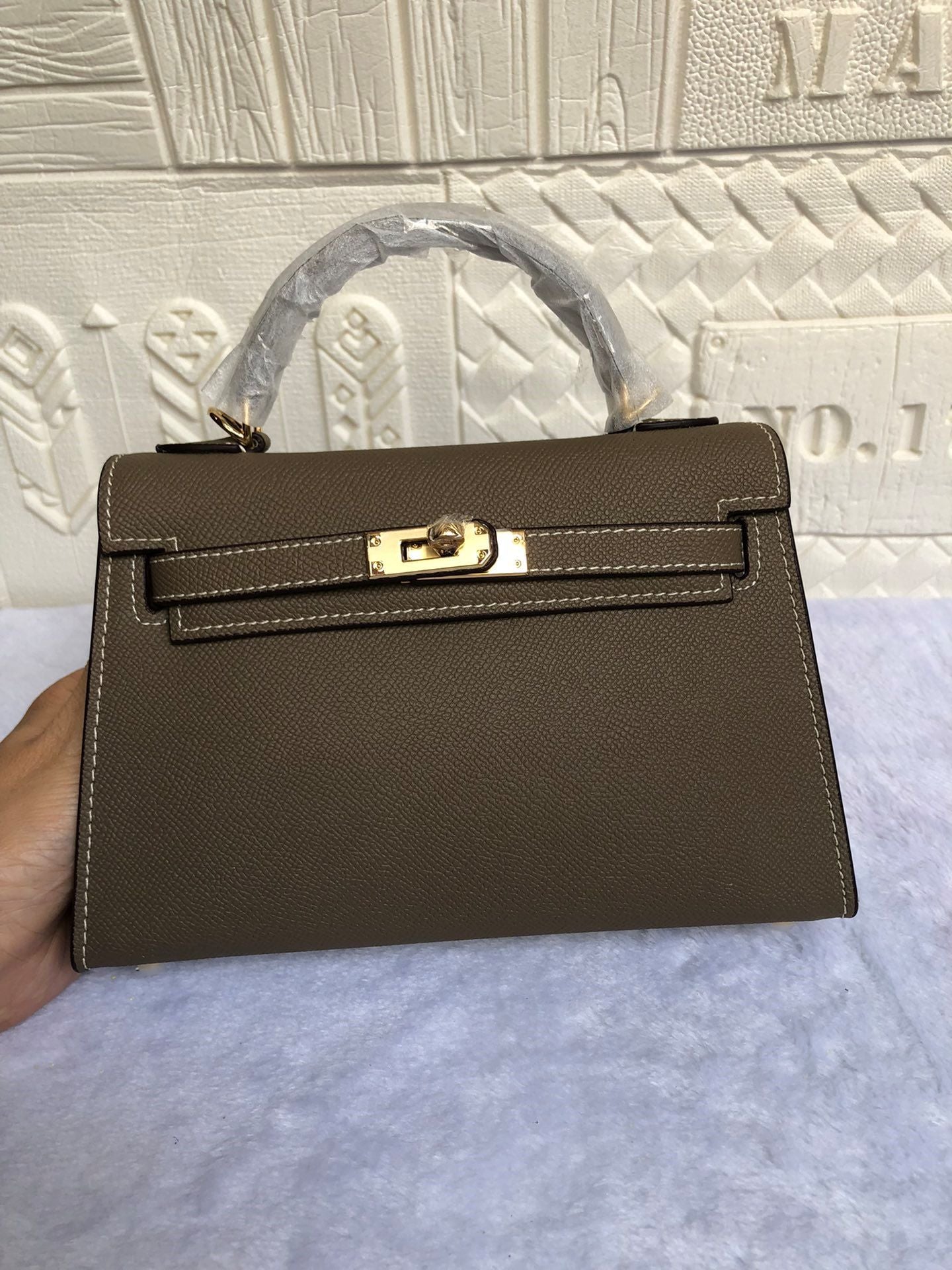 高级感2023新款二代凯莉包真皮女包手提包单肩斜挎潮爆头层