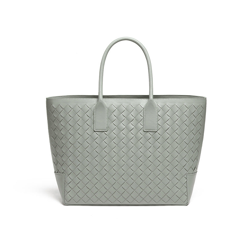 新款潮流大容量手提包通勤百搭手工编织女包跨境高级感子母托特包