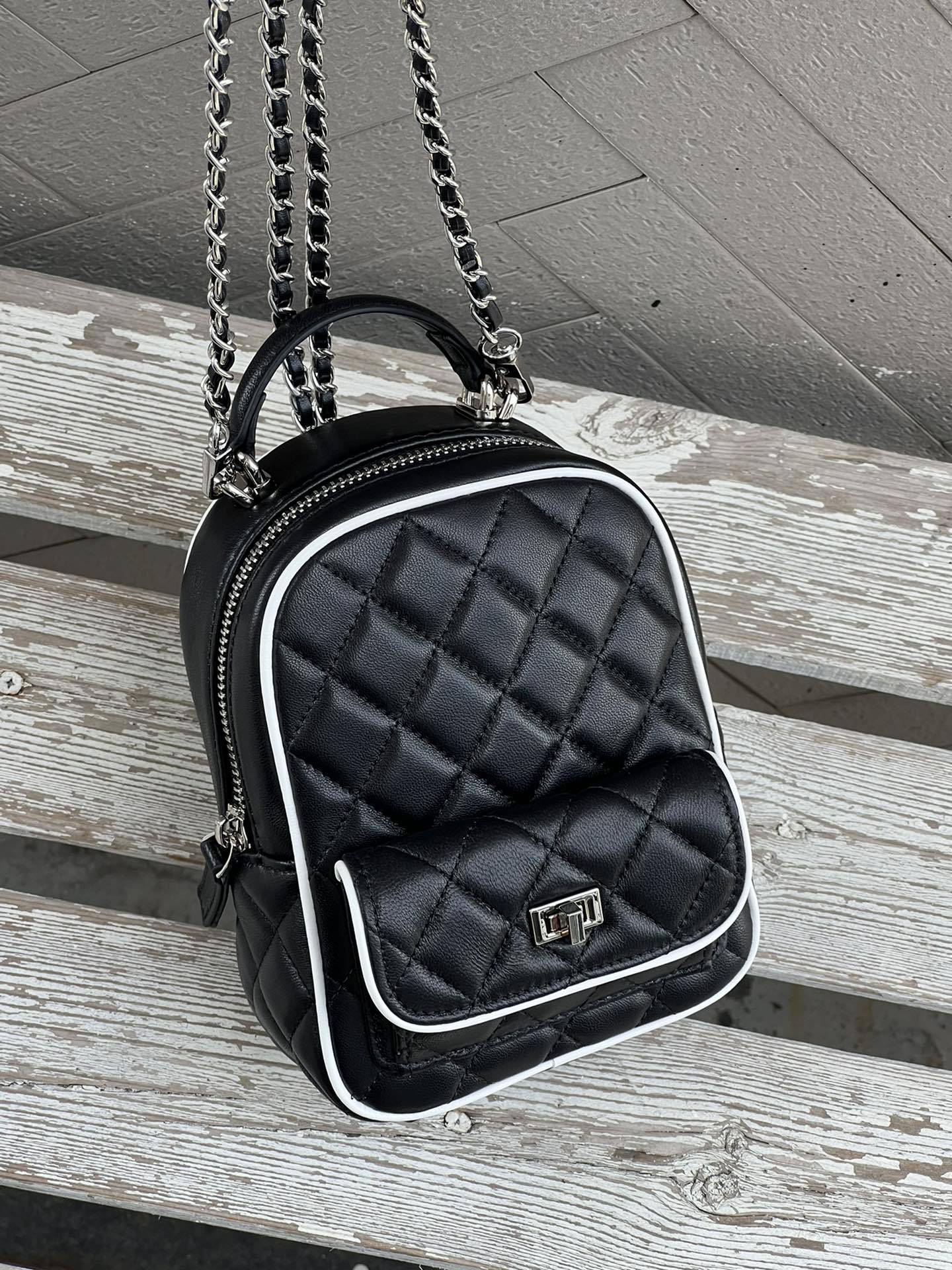 高级感小众菱格双肩包包女2025新款时尚百搭双肩书包单肩旅行包潮