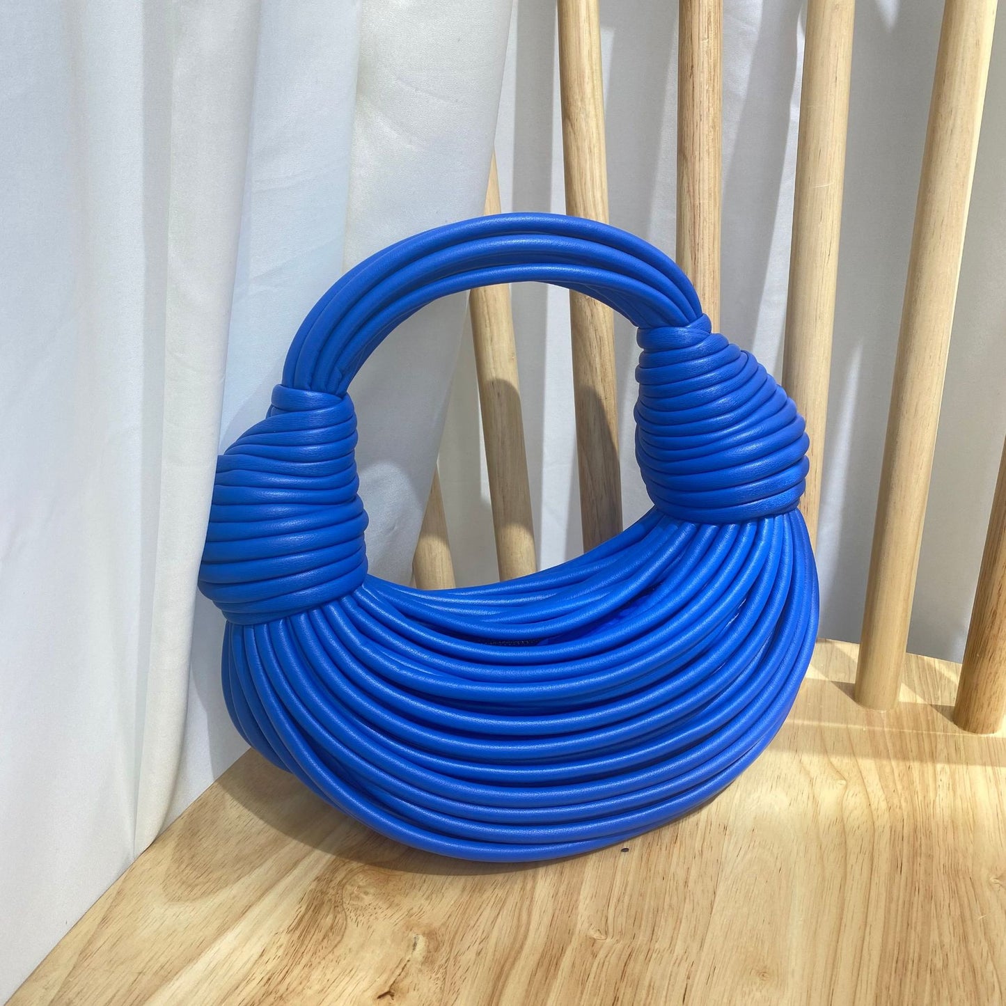 面条包手工编织绳结包小众设计打结拉面包面条包饺子云朵手提手拎