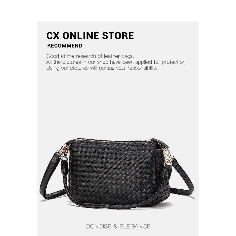 工厂直销女包批发 2024新款韩版单肩包编织手提包时尚包包斜跨包