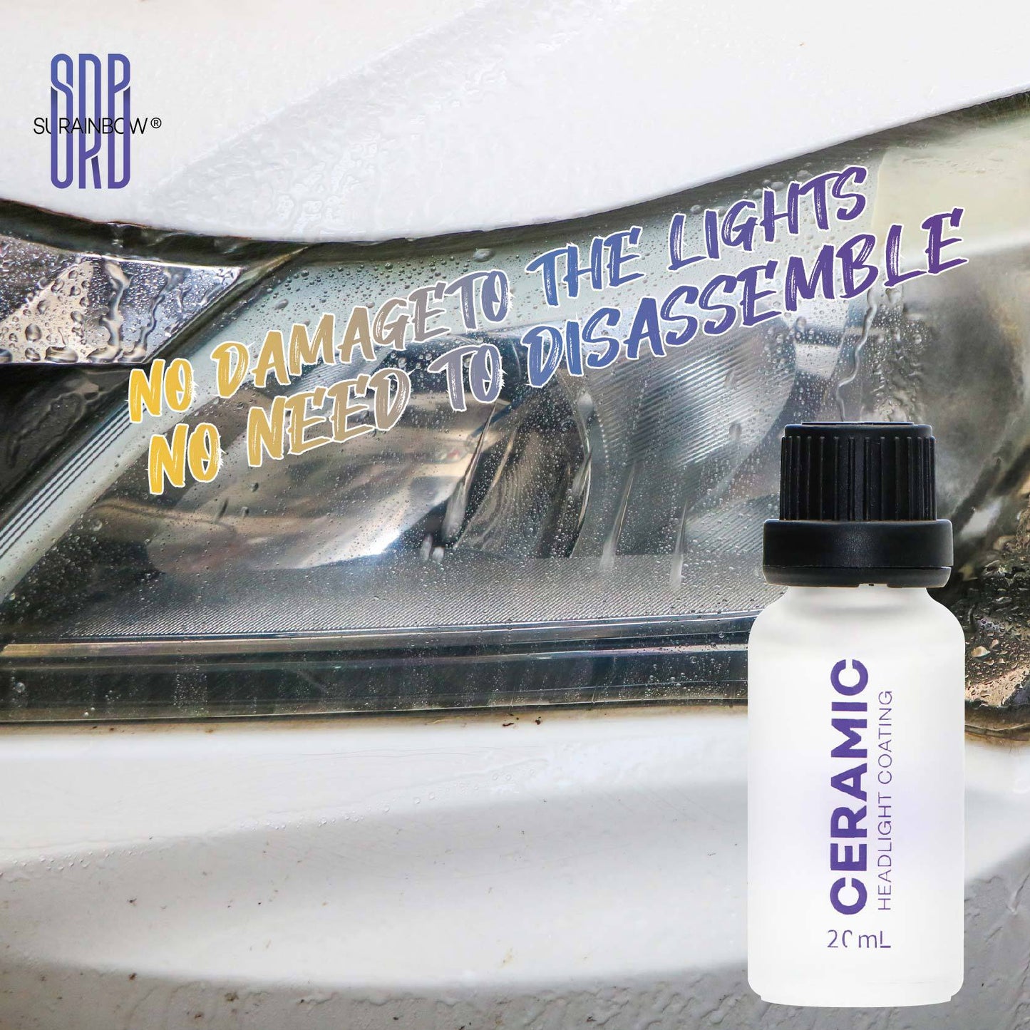 大灯翻新修复液工具套装车灯镀晶涂层修复划痕发黄氧化外壳保养剂