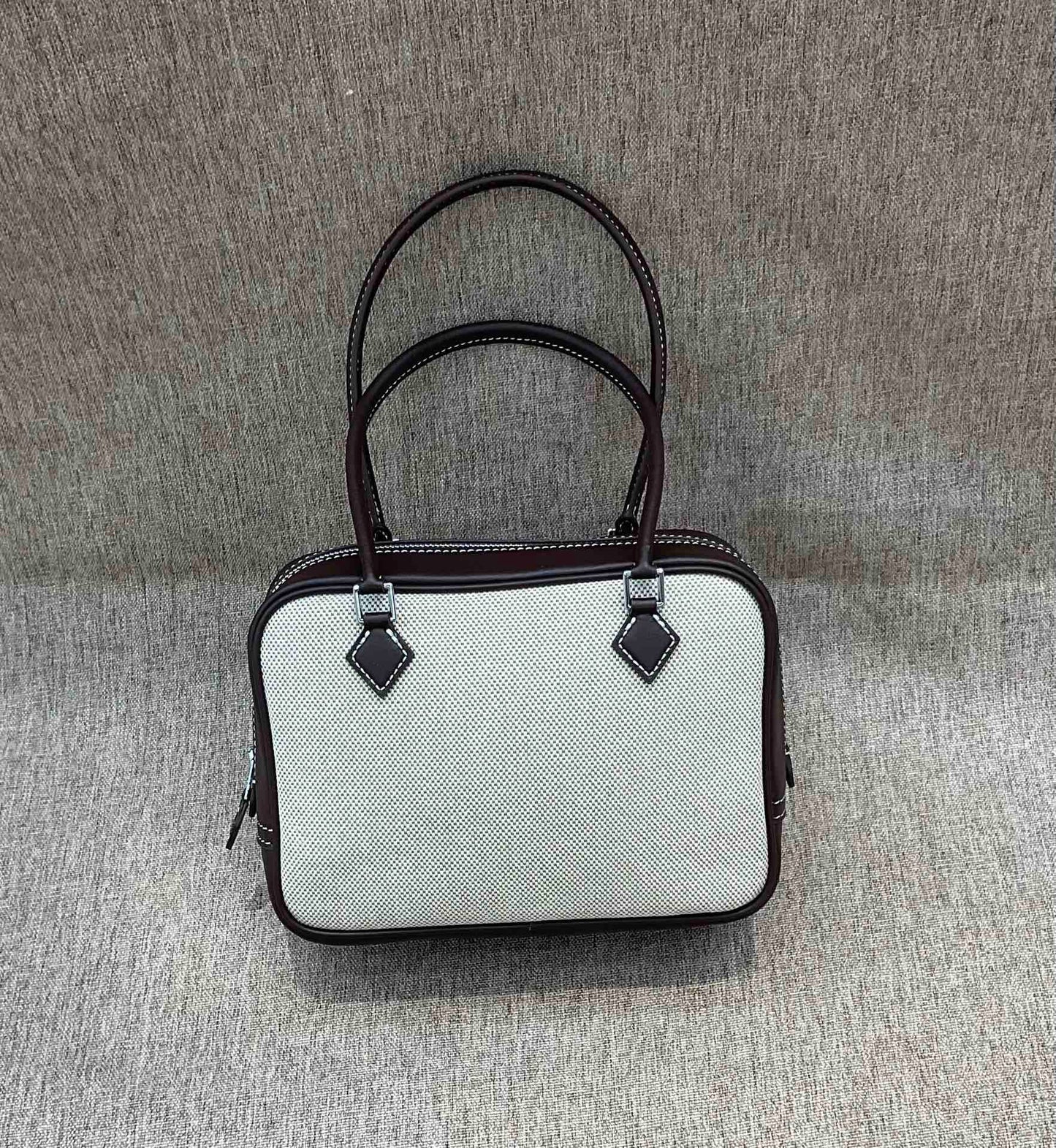 韩国手提小包包女2024新款春夏复古帆布小方包高级感百搭斜挎包女