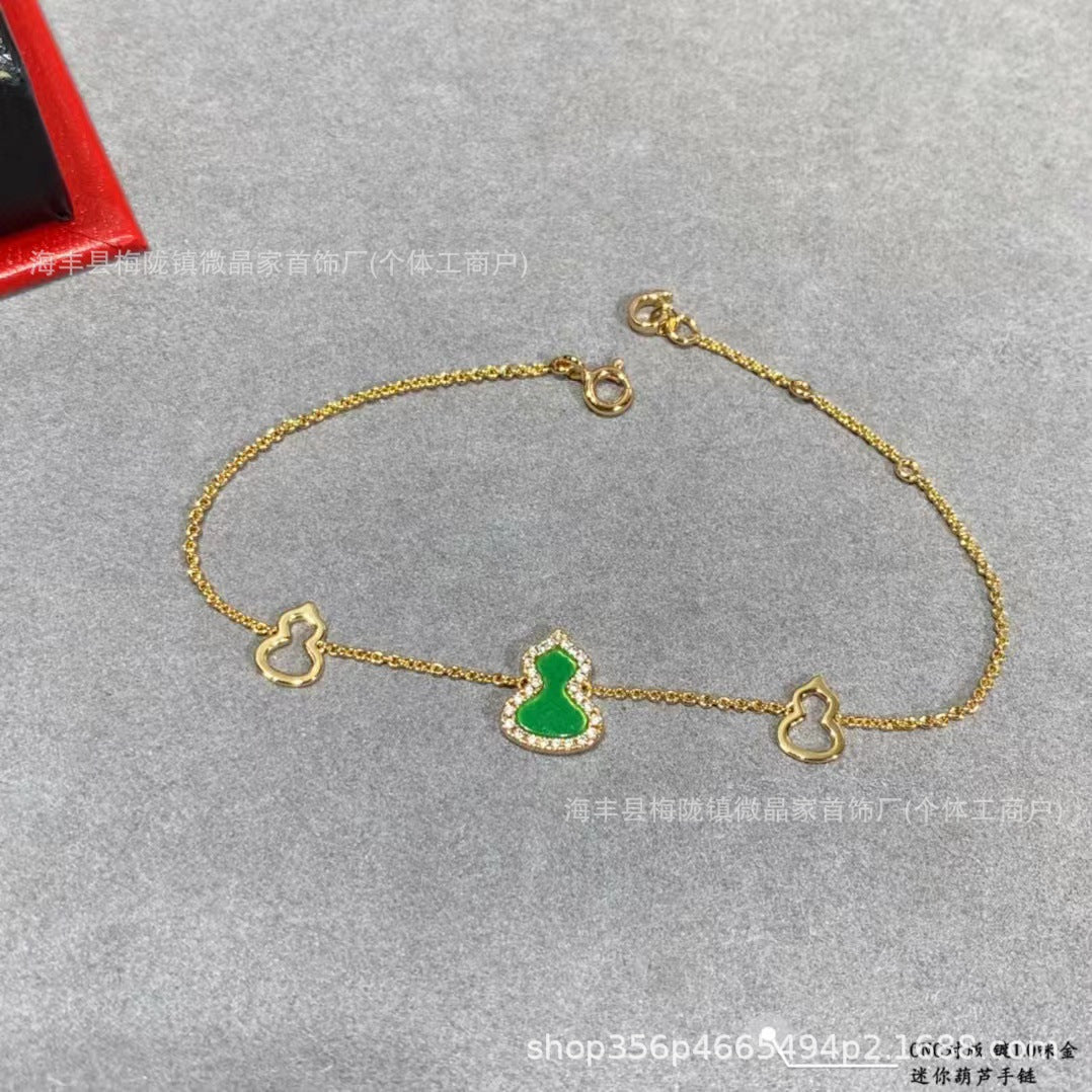 高版本葫芦福禄项链S925银镀18K玫瑰金CNC精工版厂家直销一件代发