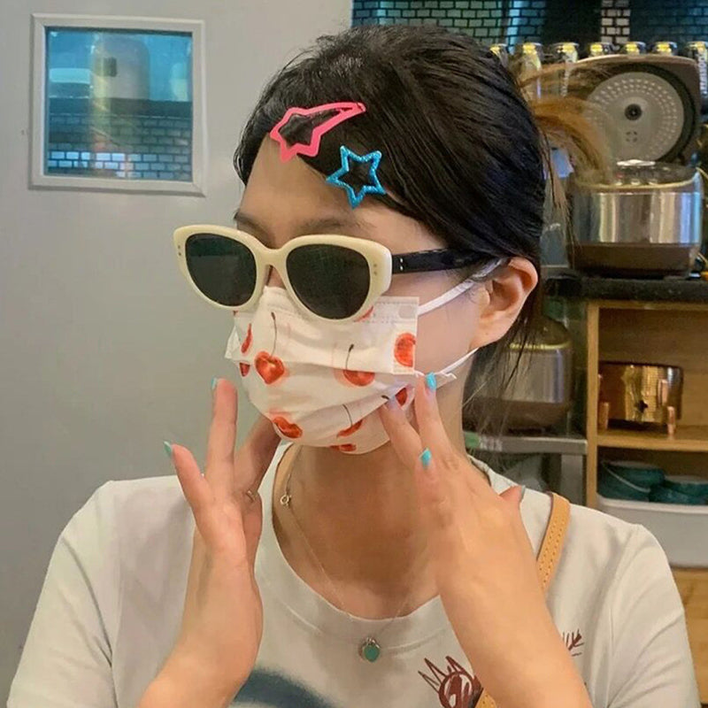 韩系猫眼太阳镜女网红墨镜欧美辣妹拍照显白高级感防紫外线墨镜男