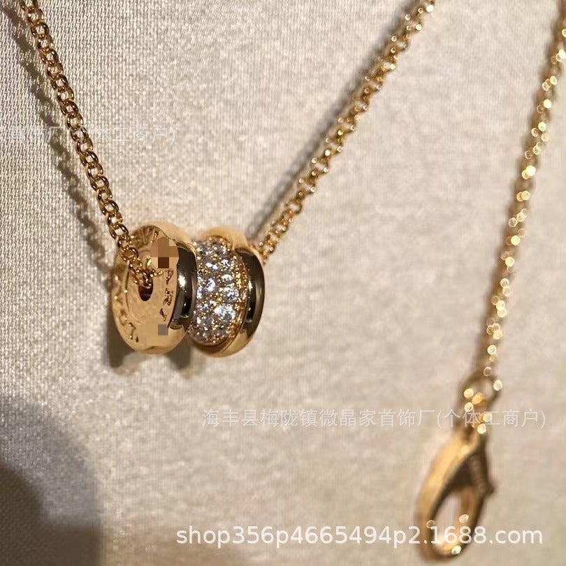 Bv高版本宝家满钻小蛮腰项链精工CNC版不掉色S925银镀18K厚金项链