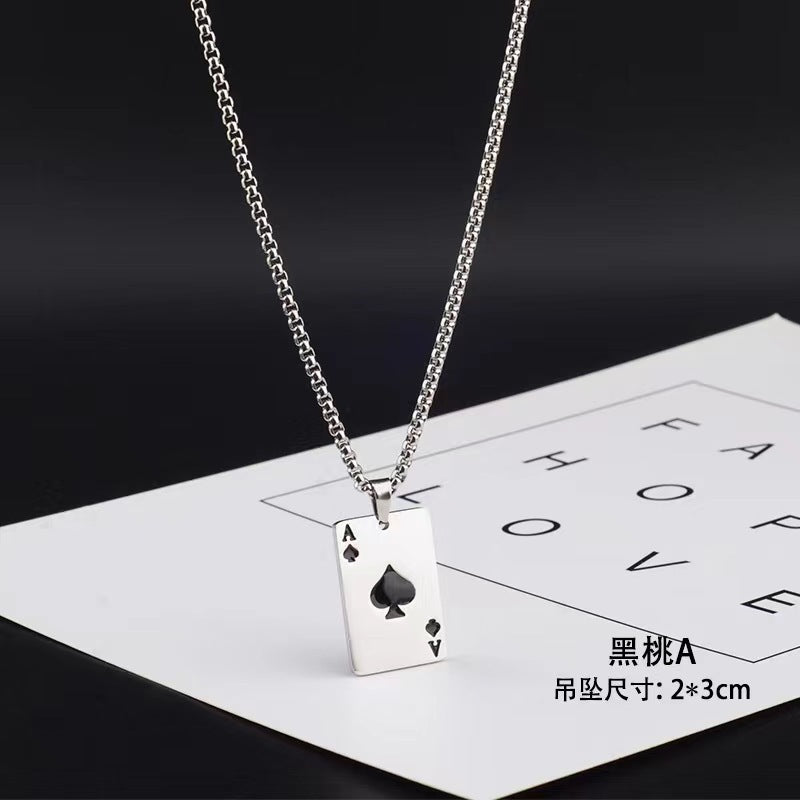日韩配饰首饰批发时尚潮流嘻哈钛钢项链女简约爱心不锈钢吊坠饰品