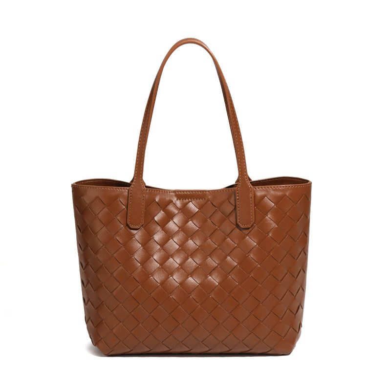 2025新款韩版菜篮子编织女包托特包大容量两件套子母包女士手提包