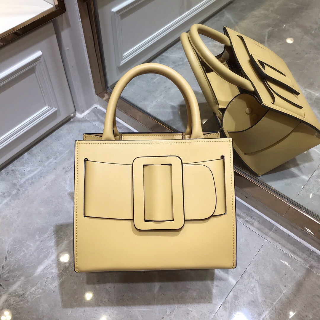 泰国复古方扣包TOGO真皮小众腰带扣水桶包手提迷你斜挎包质感女包