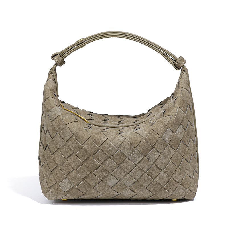 2025年秋冬新款磨砂编织手拎饭盒包小巧百搭迷你便当包手提女包包