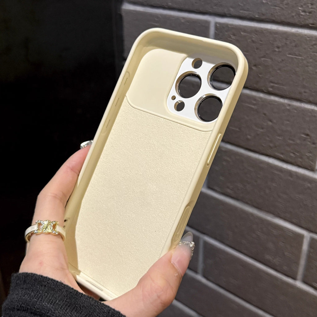 ins风跨境爆款液态大视窗苹果17Promax手机壳纯色iPhone16软硅胶