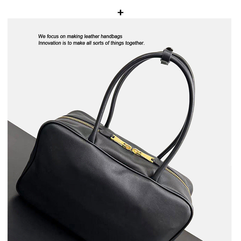 小设计大容量公文包2024新款复古美拉德手提斜挎大包气质单肩包