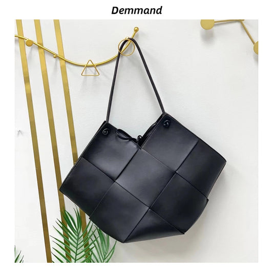 高级感编织大包包女夏季2023新款潮腋下包百搭大容量单肩包托特包