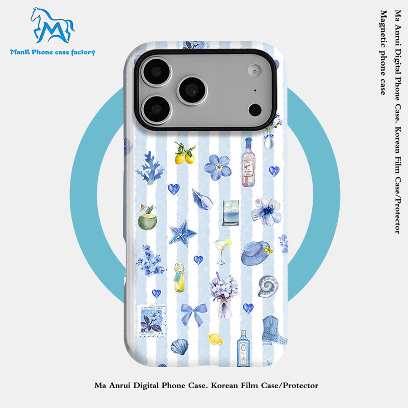 亚马逊跨境个性条纹菲林二合一适用苹果17promax手机壳iPhone1615