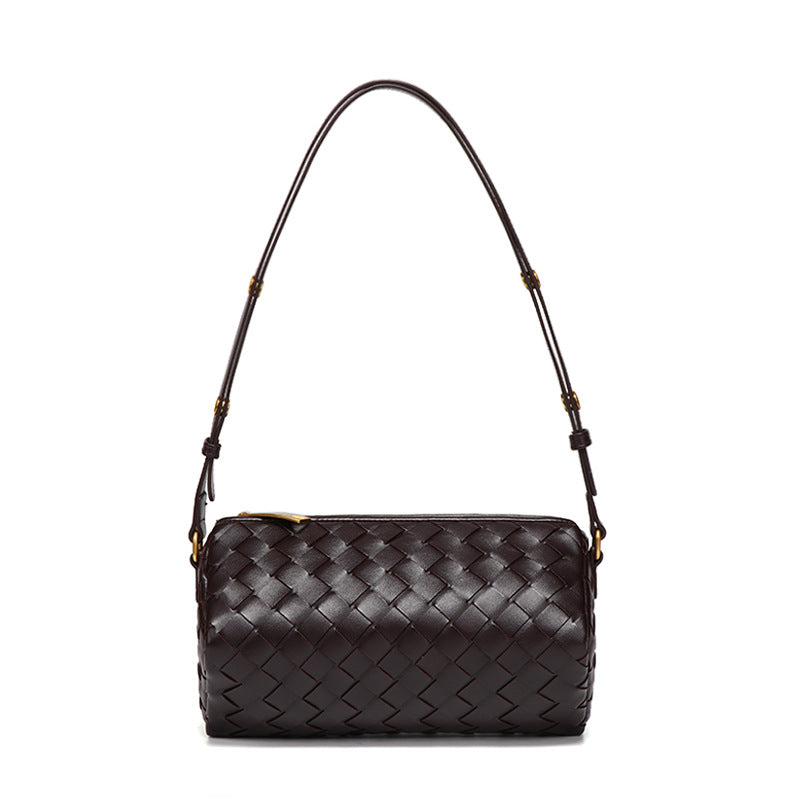 百搭韩版小众单肩腋下女包编织潮流复古手提相机包休闲斜挎笔筒包