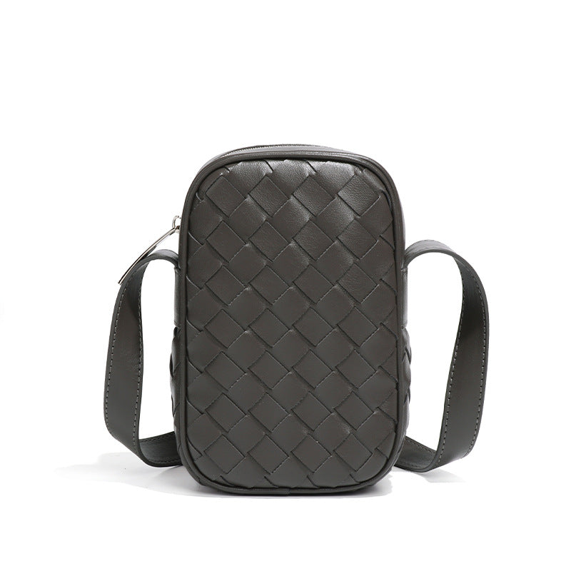 厂家直销夏季新款竖款手机包2025编织单肩包迷你小包多功能斜挎包