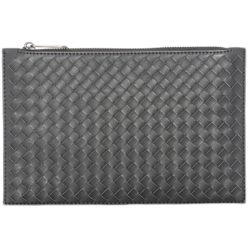 X&BV2021新款男士包包手拿包真皮休闲超薄编织信封时尚潮流手包男