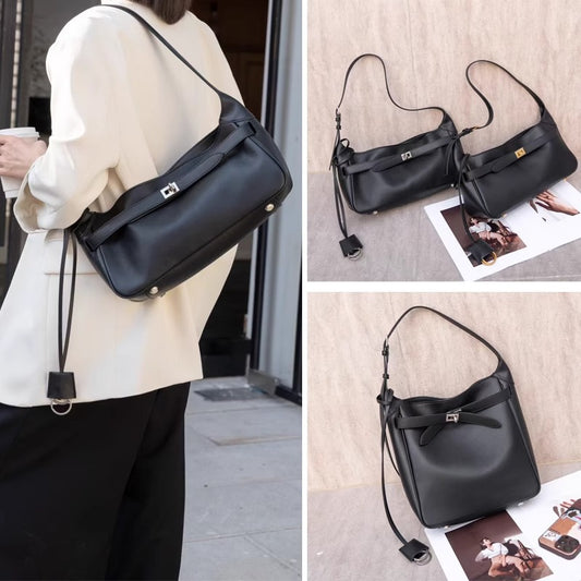 高品质B家欧货真皮女包rodeo腋下包时尚单肩横竖款hobo锁扣托特包