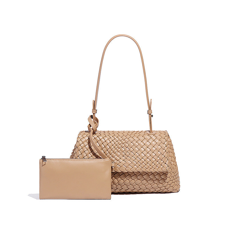 轻奢风高级感小众单肩腋下女包时尚手提包编织包包潮流百搭斜挎包