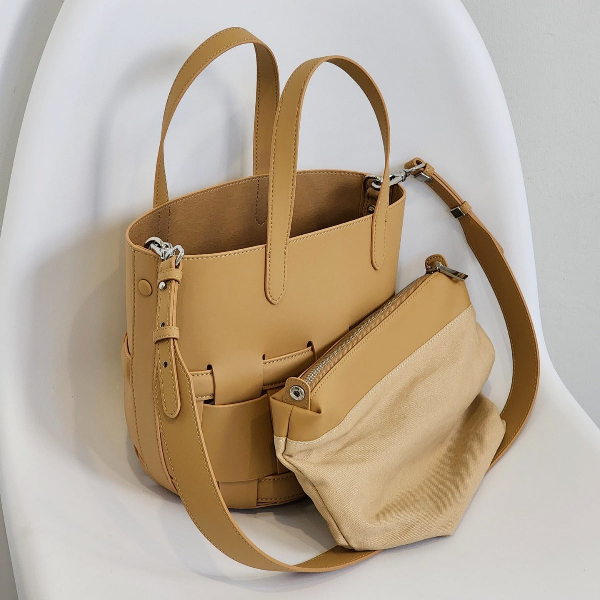 手工编织牛皮托特包时尚镂空手提包大容量单肩包女包外贸一件代发