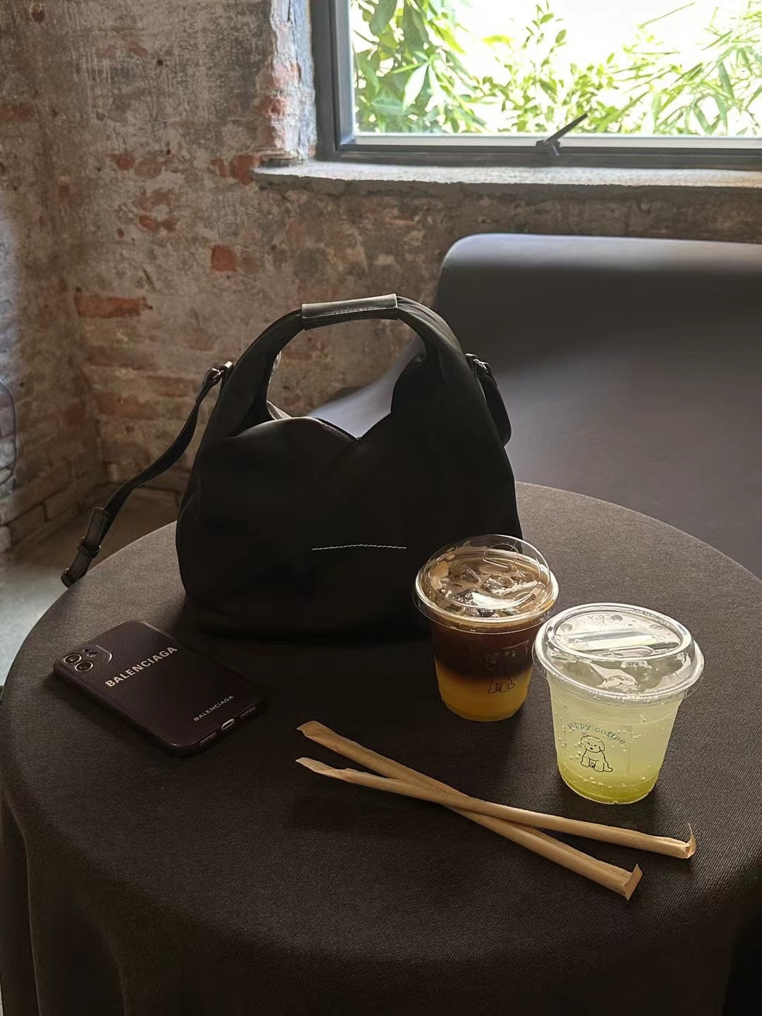 防水牛津布帆布水桶包女高级感小众手提饭盒包真皮斜挎包小托特包