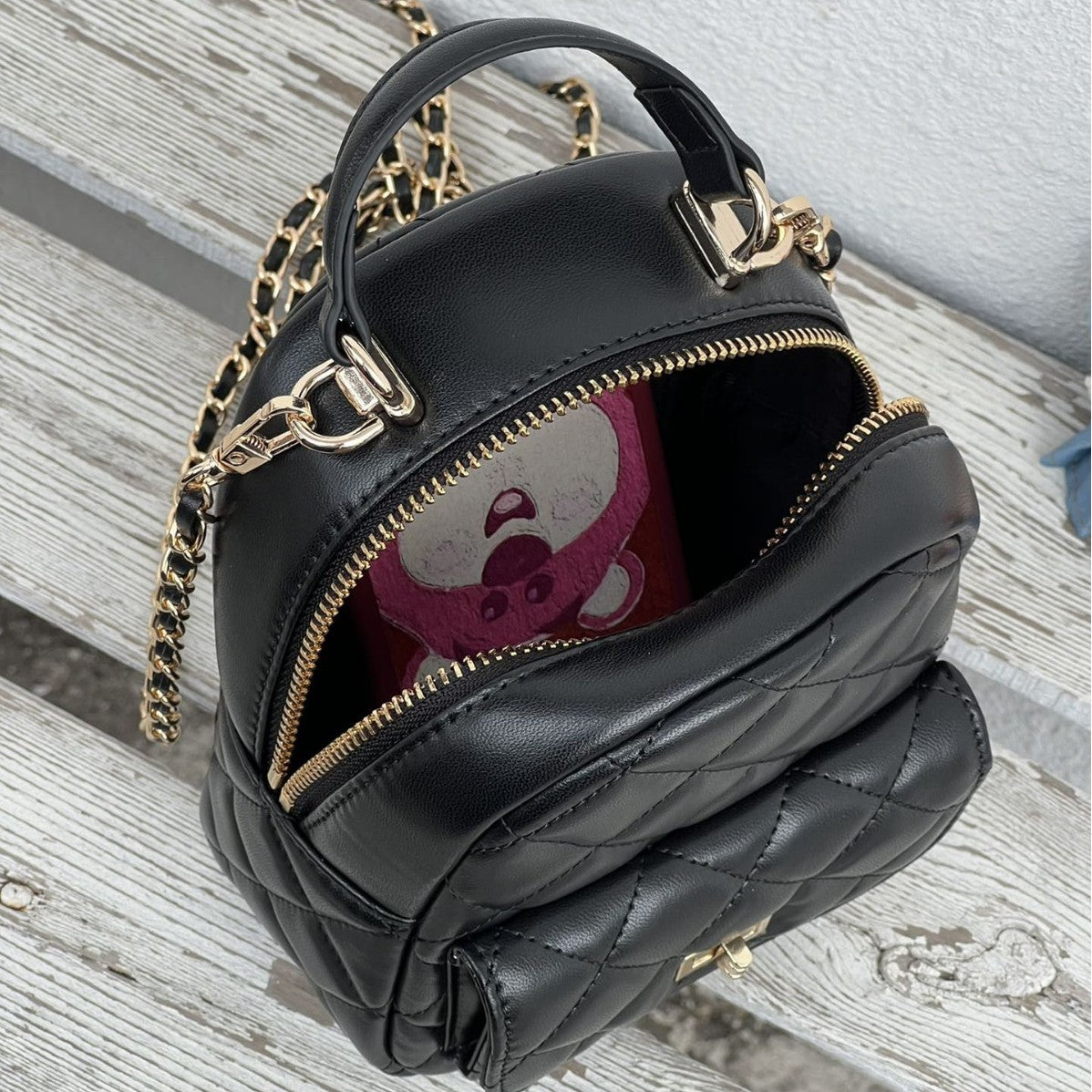 高级感小香风菱格双肩包双肩迷你2025新款时尚百搭书包单肩旅行包