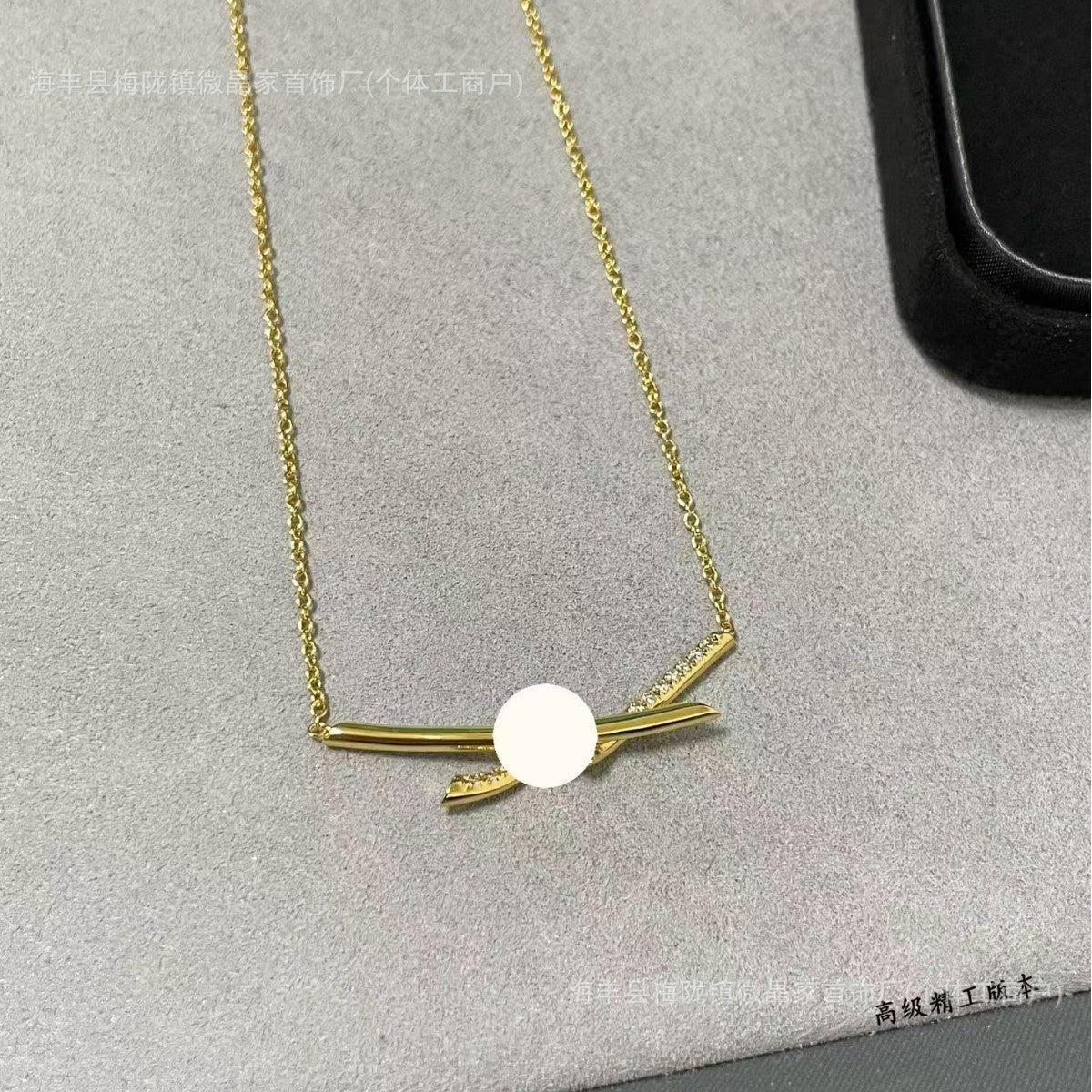 高版T家绳结项链knot扭绳项链女小众轻奢锁骨链厂家直销批发代发