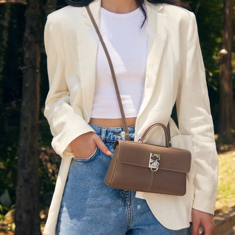 日韩简约通勤手拎单肩腋下包小众高级感百搭斜挎小手提医生包代发