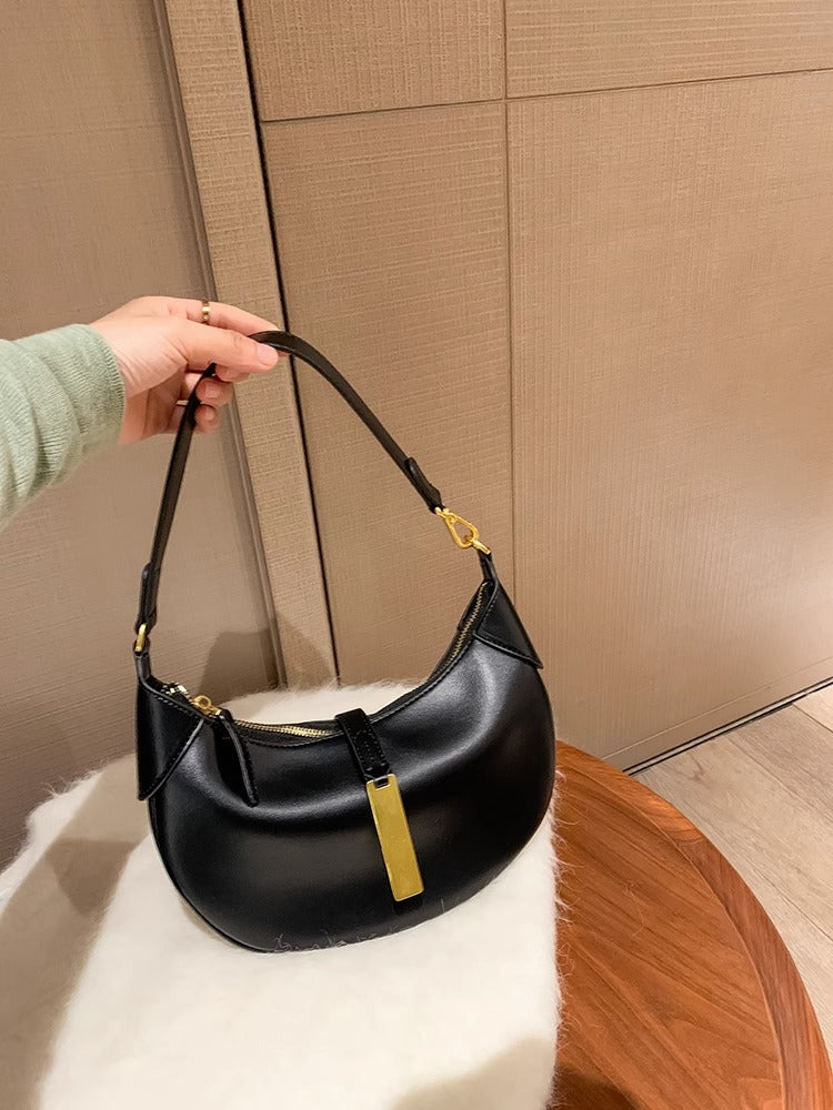 郑秀晶ins潮月牙包包马鞍女包斜挎单肩手提高级感腋下可颂包代发