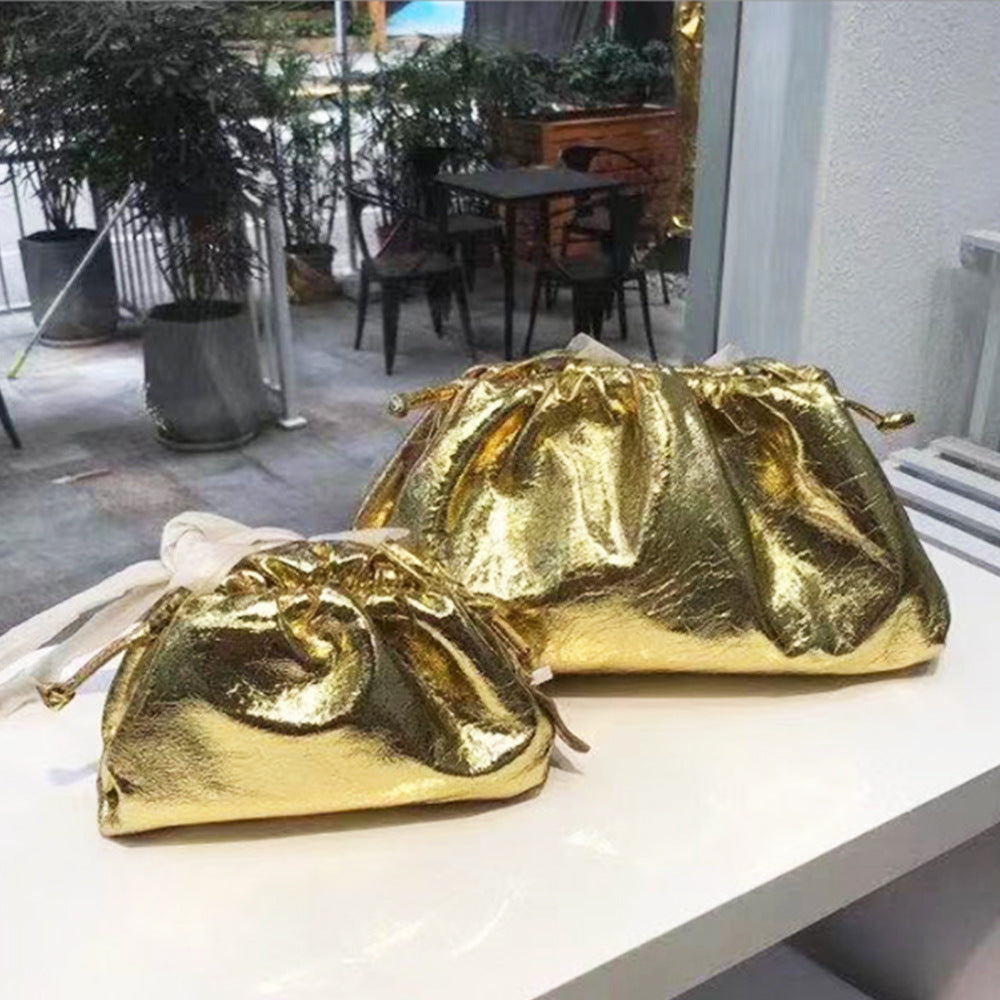 2020爆款跨境云朵包真皮女包纯色潮流单肩斜挎包饺子手拿包包女