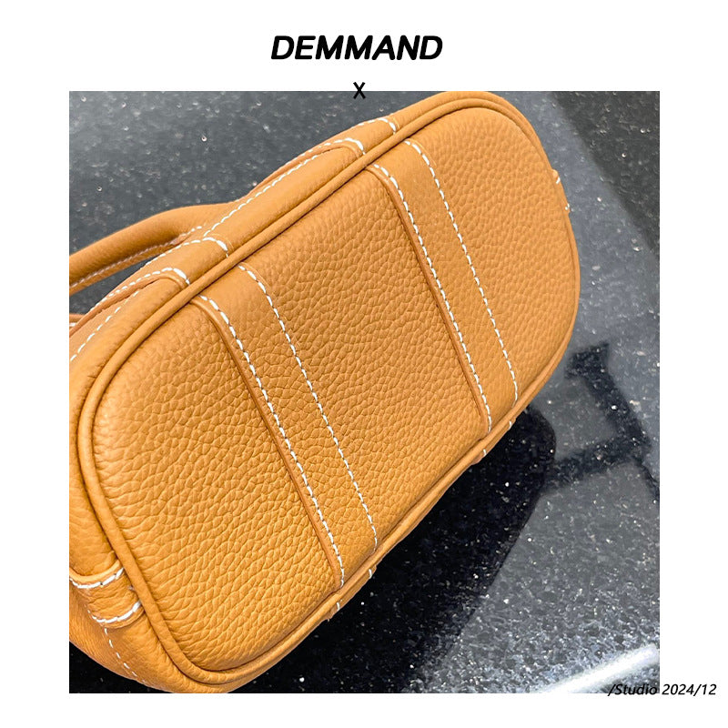 2024年新款潮迷你花园包小包包女真皮头层牛皮荔枝纹斜挎包手提包