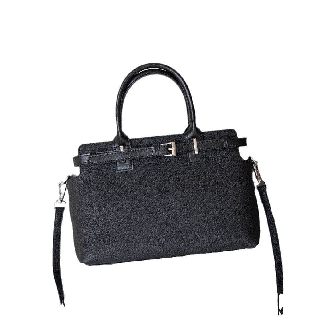 真皮女包韩版时尚百搭头层牛皮女手提单肩实用气质托特包一件代发