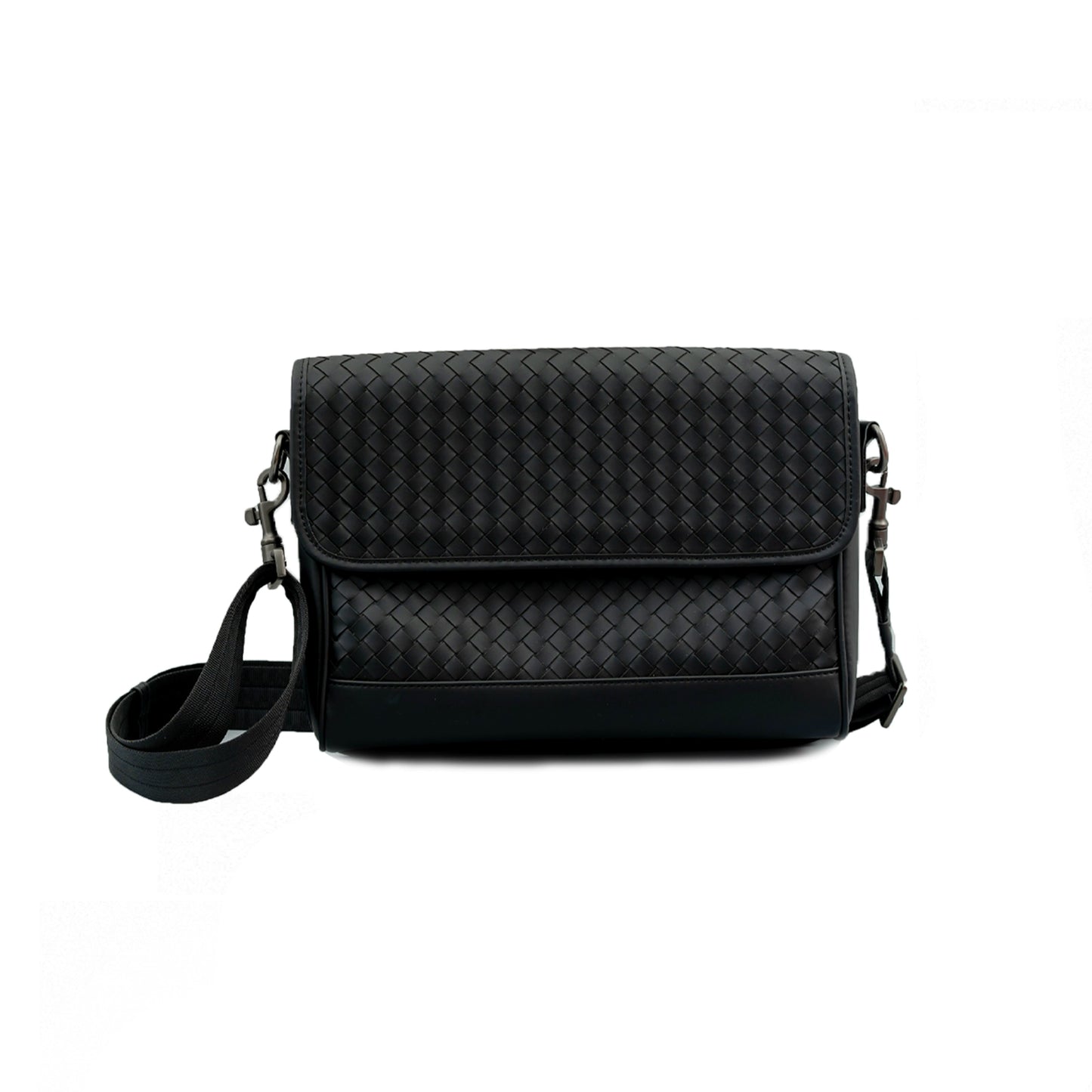 X&BV新款单肩斜挎包男真皮商务编织男包小挎包横板翻盖小背包休闲