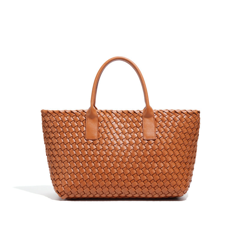 高级定制编织手提女包大容量通勤子母包简约时尚手拎购物袋托特包