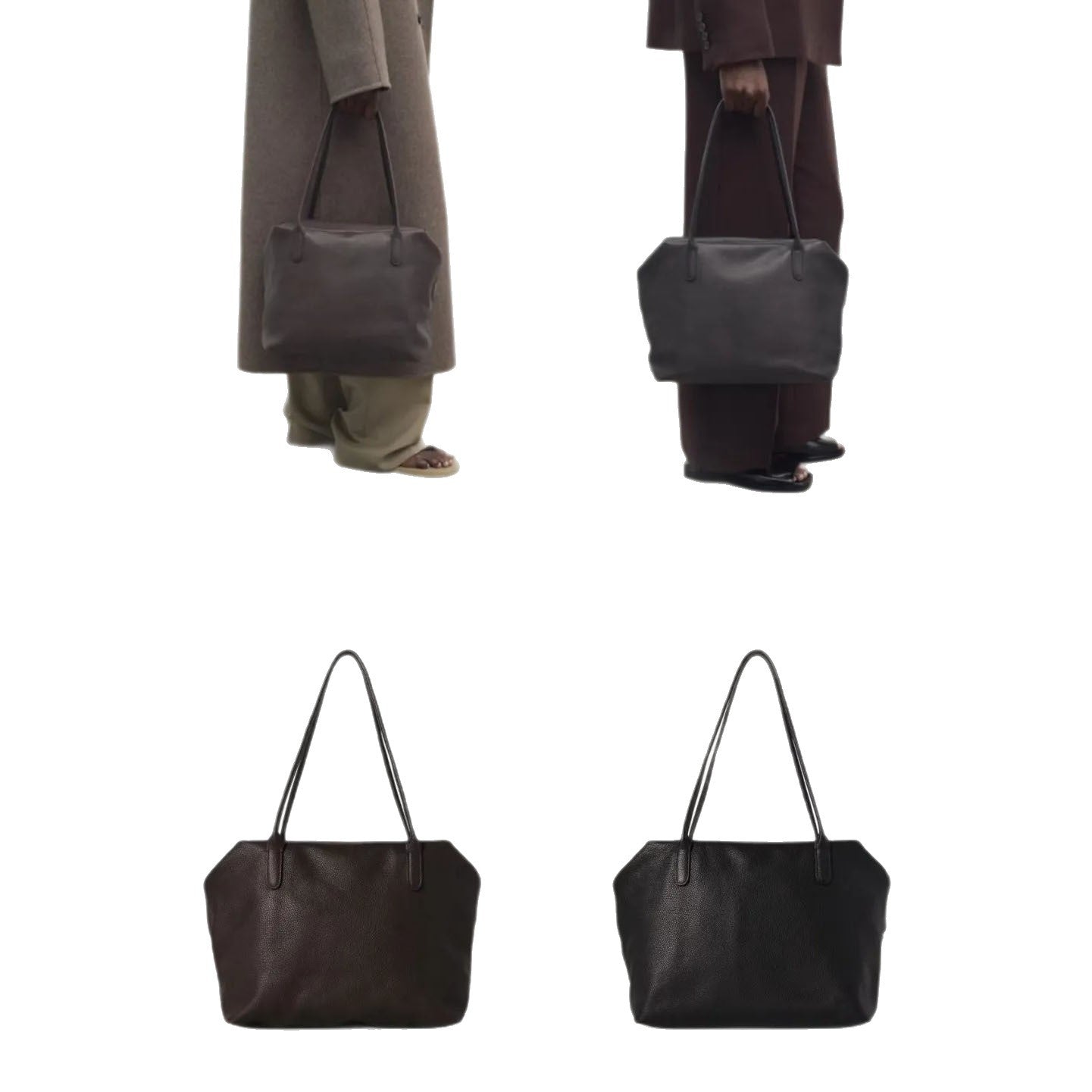 ROW新品Henri手提公文包托特包女大容量通勤真皮质感单肩腋下包