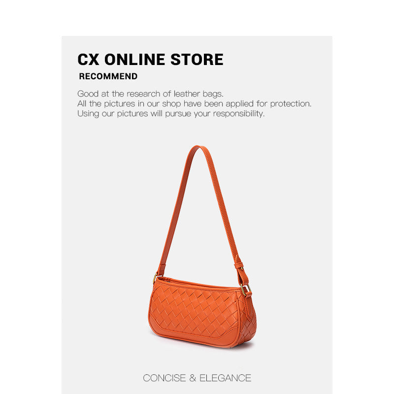 包包女2025新款潮编织腋下法棍包单肩包女士手提包手拎包批发外贸