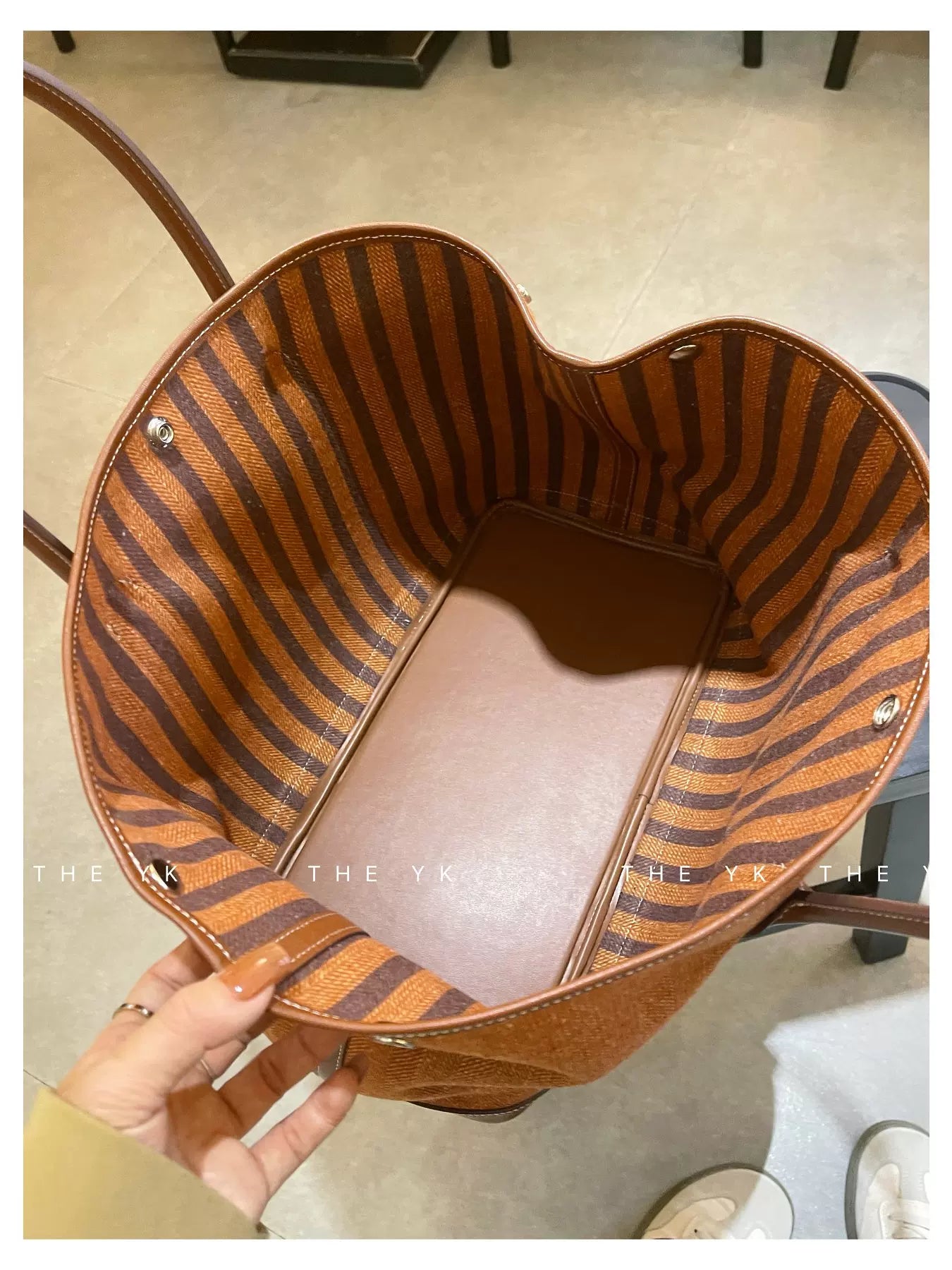 真皮羊绒花园包36cm托特包姜饼焦糖手提电脑包大容量百搭通勤包