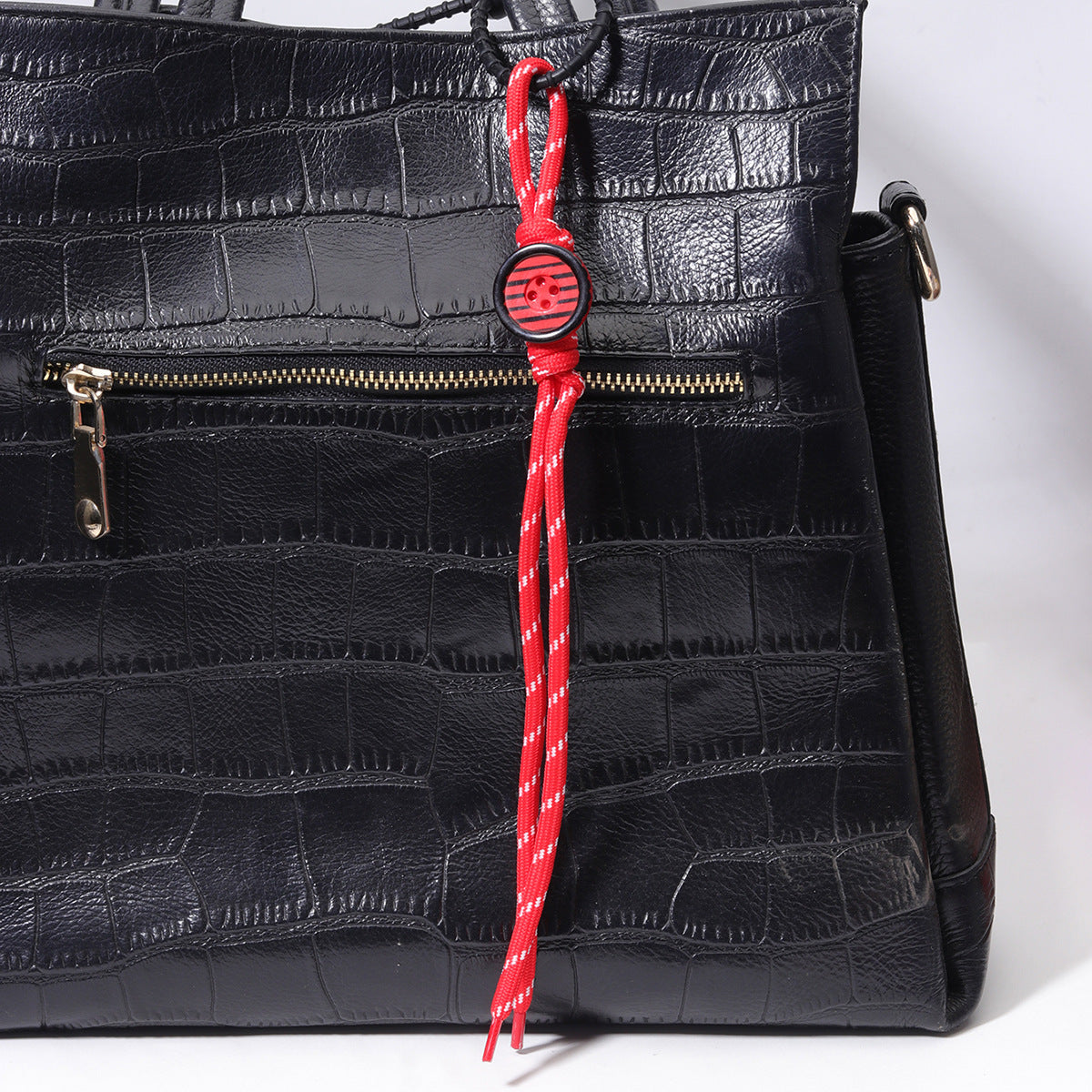 新款纽扣欧美波西米亚风涤纶纯手工编织钥匙扣包包挂件批发字母珠