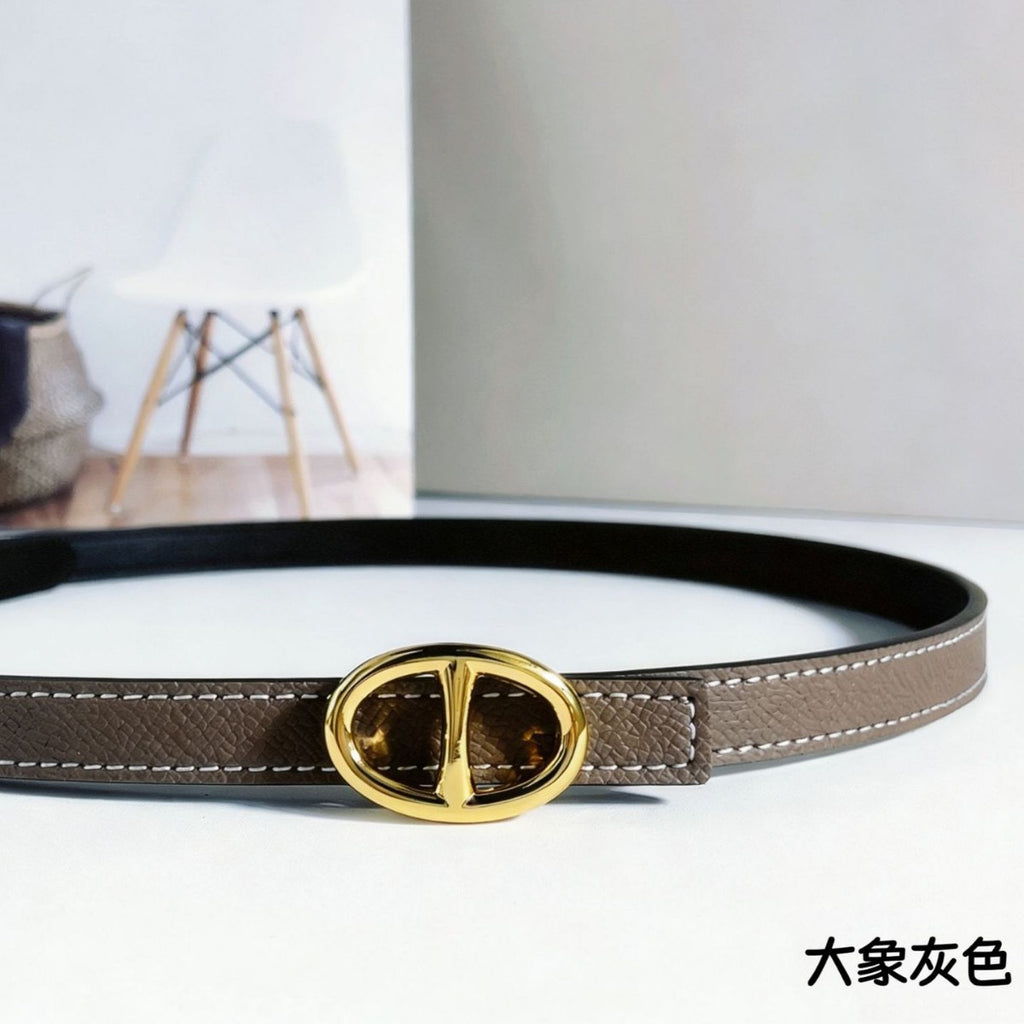 猪鼻子双面手掌纹细腰带女夏季装饰百搭连衣裙配牛仔裤腰带装饰