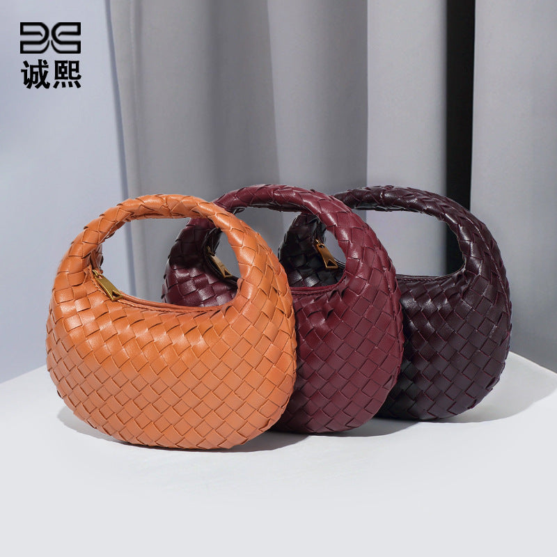 夏季流行迷你可爱饺子包定制马卡龙编织小包斜挎时尚百搭单肩女包