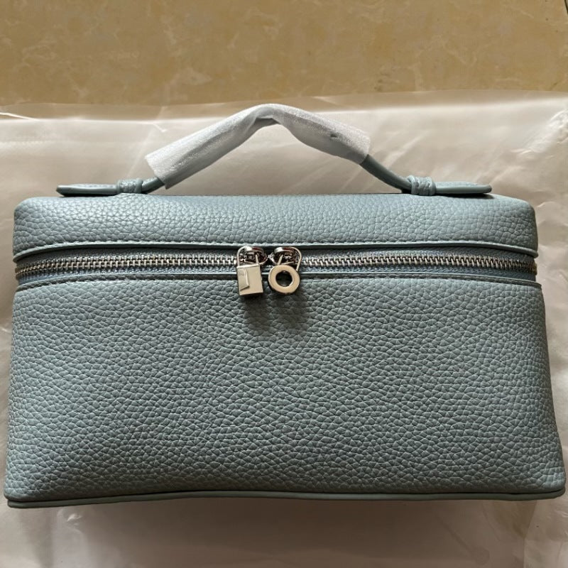 跨境LP饭盒包lp19盒子包真皮女包gigi同款piana手提单肩斜跨包女