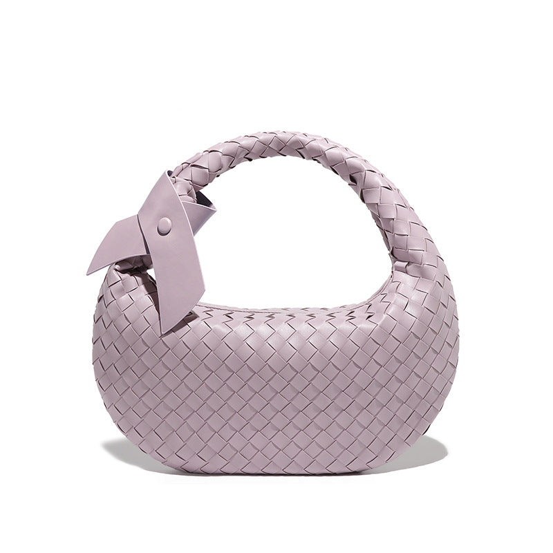 跨境潮流手工编织包包时尚休闲复古饺子包通勤百搭手拎女包单肩包