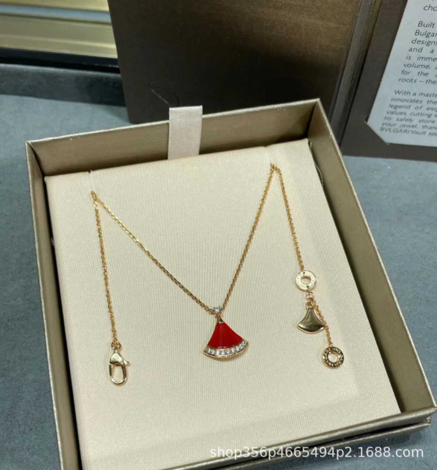 高版本Bao家小扇子项链精工CNC白贝小裙子项链S925银镀18k厚金