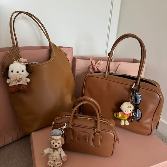 缪家公文保龄球tote张元英同款月牙IVY托特包hobo松弛感拿捏住了