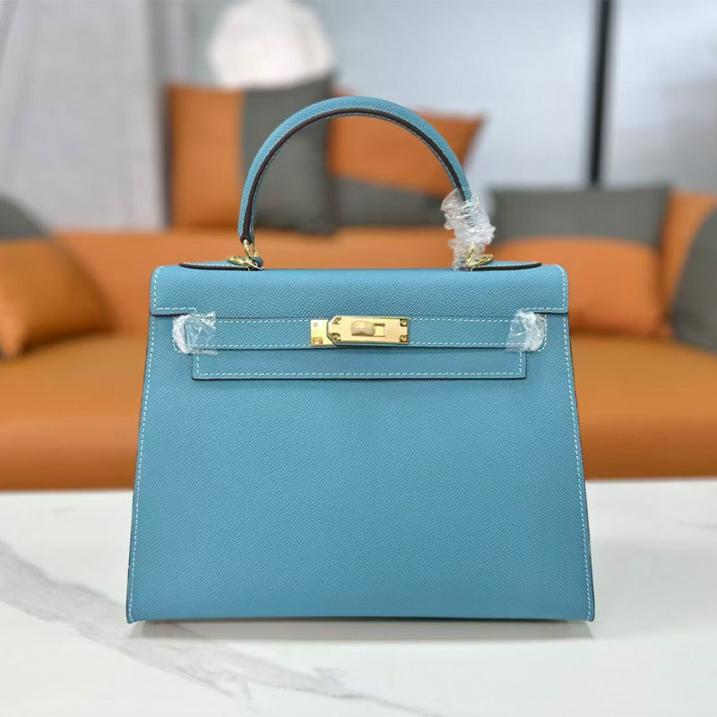 手掌纹凯利包女真皮包包大容量牛皮手提包通勤斜挎单肩包秋冬热销