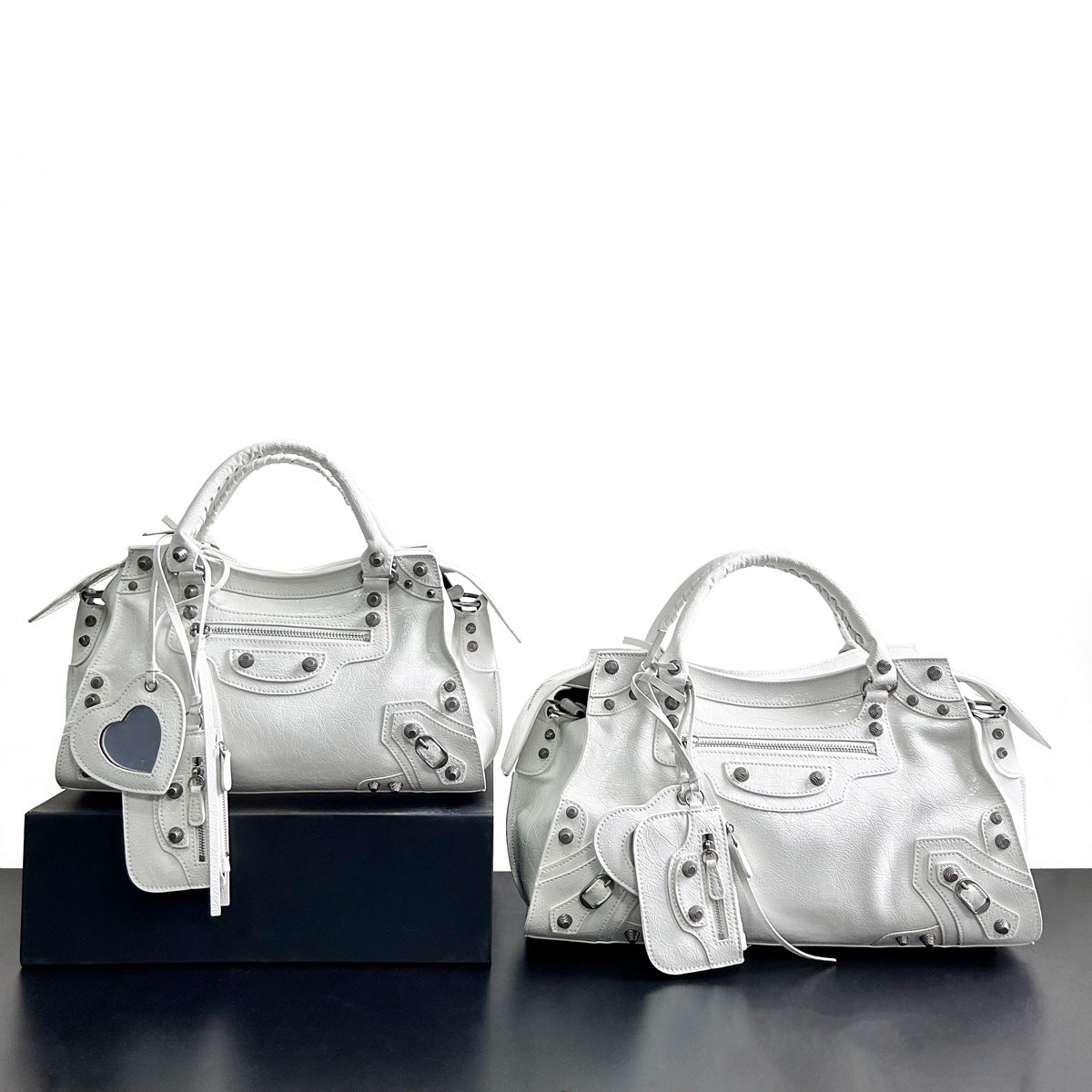 个性铆钉机车包甜酷腋下包小众真皮单肩辣妹包包女2023新款斜挎包