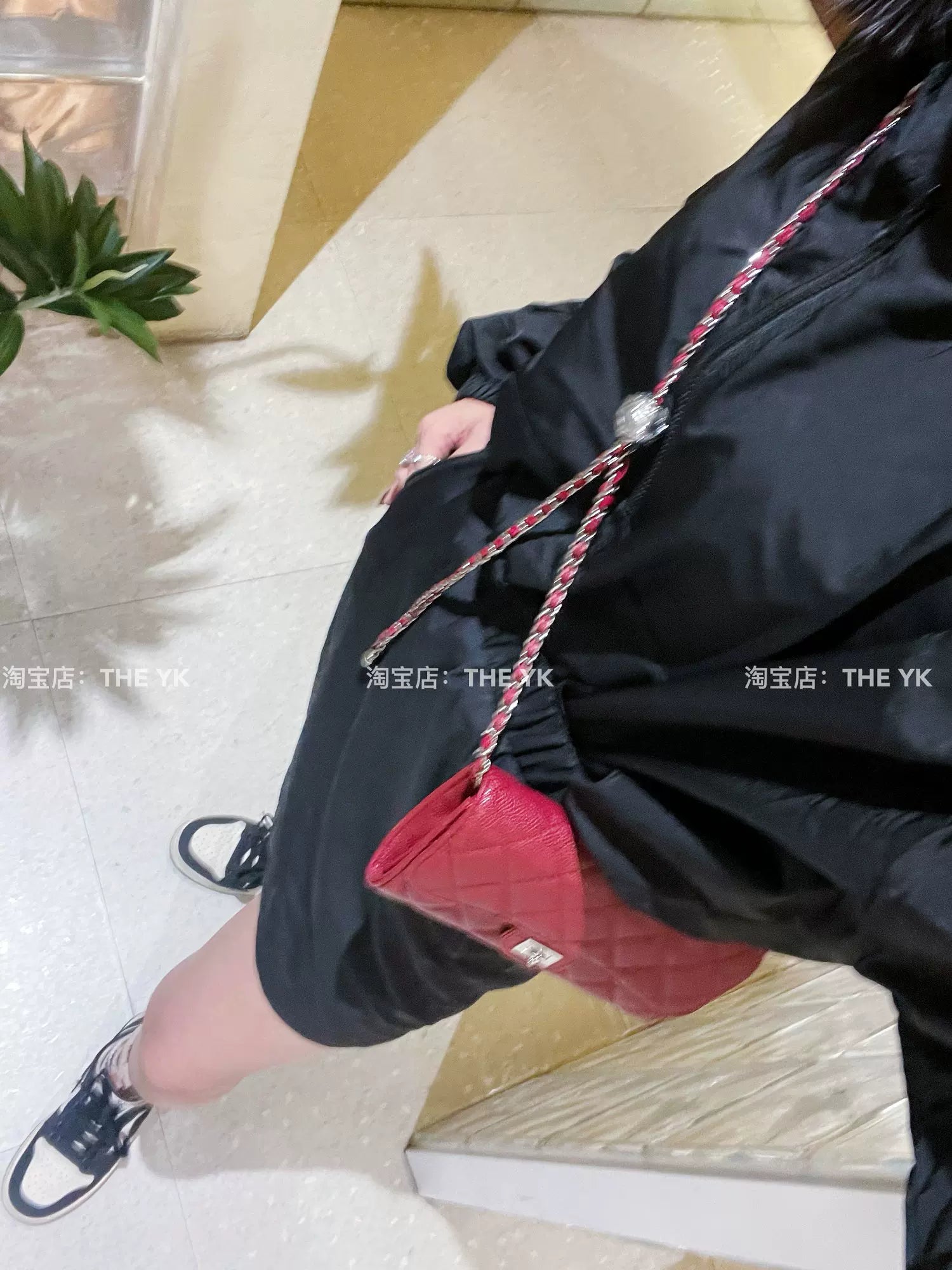 真皮小香风鱼子酱链条包头层牛皮菱格发财包小金球单肩斜挎小方包